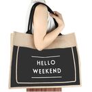 Женская сумка льняная "Hello weekend" П0555