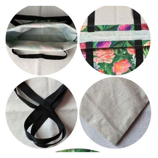 Женская сумка-тоут льняная "Черная кошка" П0572