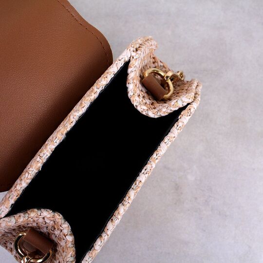 Жіноча сумка солом'яна, коричнева П0580