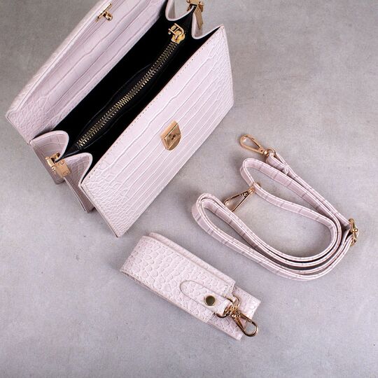 Женская сумка, бежевая П0596