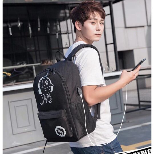 Детские рюкзаки - Детский рюкзак Music, черный П0603