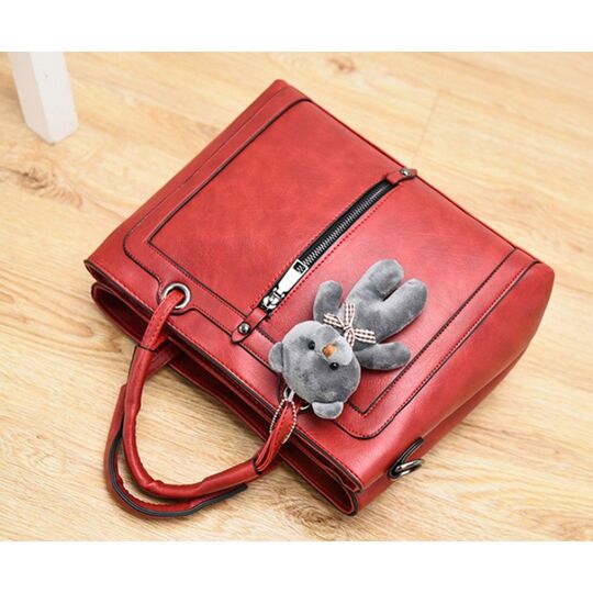 Женская сумка Saffiano, красная П0618