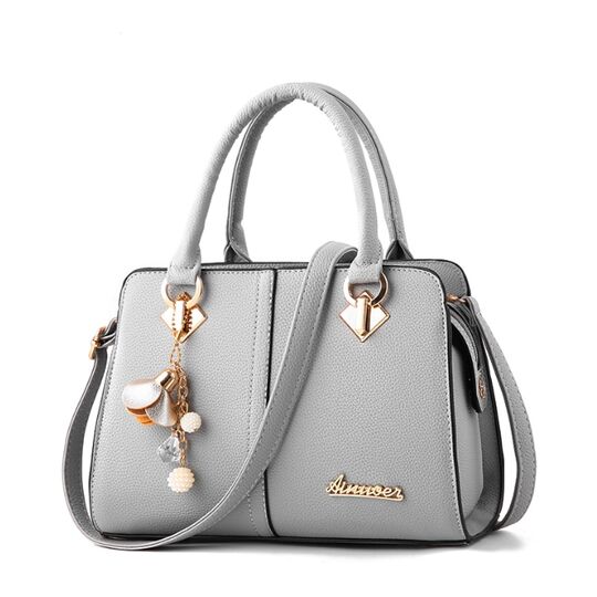 Женская сумка Saffiano, серая П0627