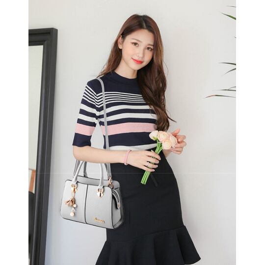 Жіноча сумка Saffiano, сіра П0627