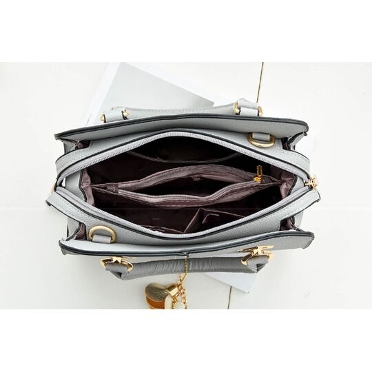 Жіноча сумка Saffiano, сіра П0627