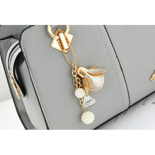 Жіноча сумка Saffiano, сіра П0627