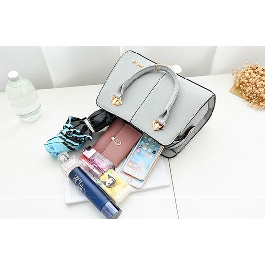 Жіноча сумка Saffiano, сіра П0627