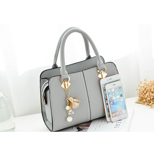 Жіноча сумка Saffiano, сіра П0627