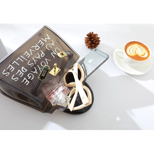 Женская сумка прозрачная, зеленая П0644