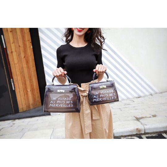 Жіноча сумка прозора, біла П0645