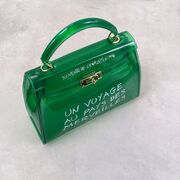 Женская сумка прозрачная, зеленая П0664