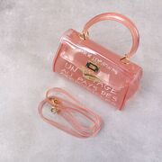 Женская сумка прозрачная, розовая П0665