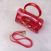 Женская сумка прозрачная, красная П0666