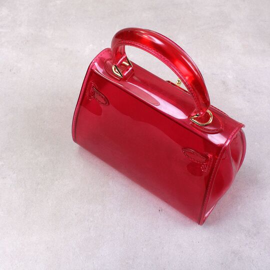 Жіноча сумка прозора, червона П0666