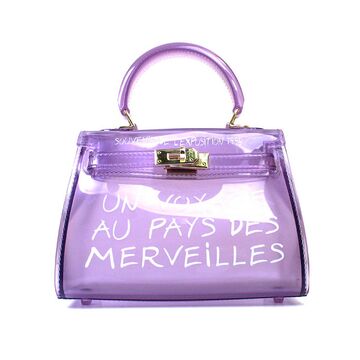Женская сумка прозрачная, фиолетовая П0667