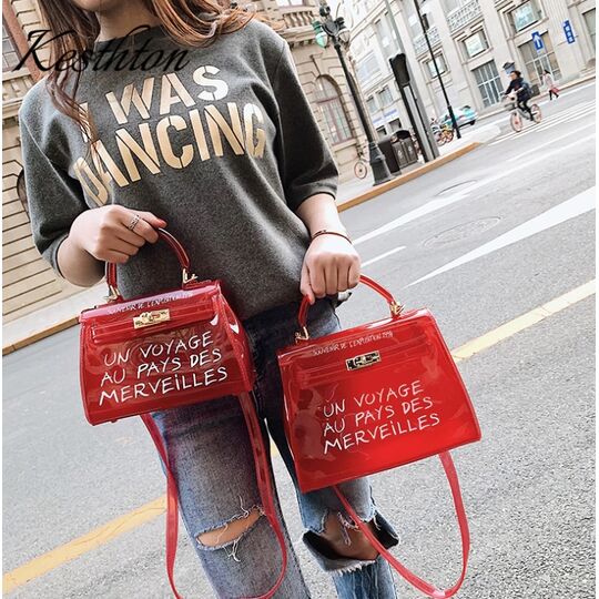 Жіноча сумка прозора, фіолетова П0668