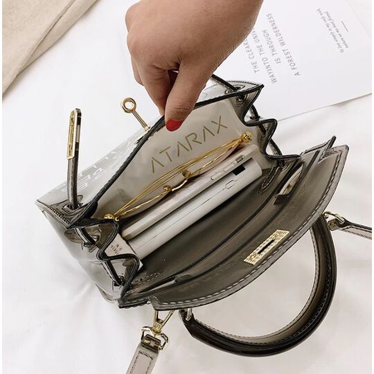 Жіноча сумка прозора, фіолетова П0668