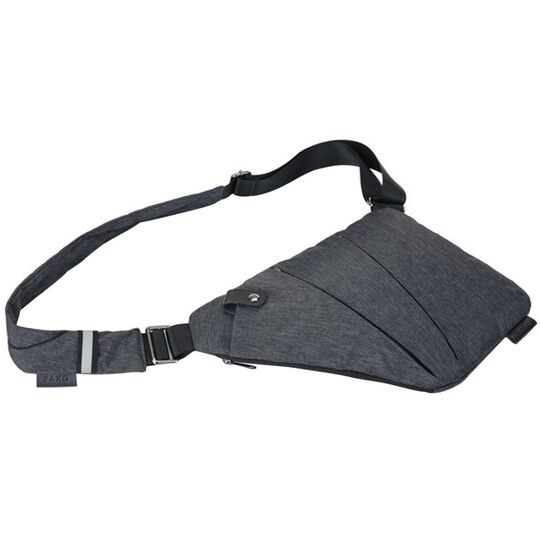 Мужская сумка слинг на левое плечо, черная - П0687 Мужская сумка слинг на левое плечо, черная - П0687