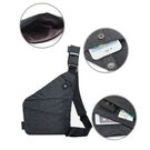 Мужская сумка слинг на левое плечо, черная - П0687 Мужская сумка слинг на левое плечо, черная - П0687