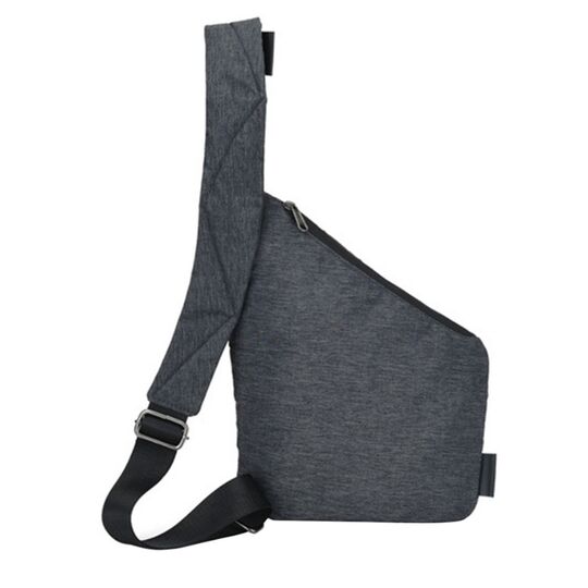 Мужская сумка слинг на левое плечо, черная - П0687 Мужская сумка слинг на левое плечо, черная - П0687