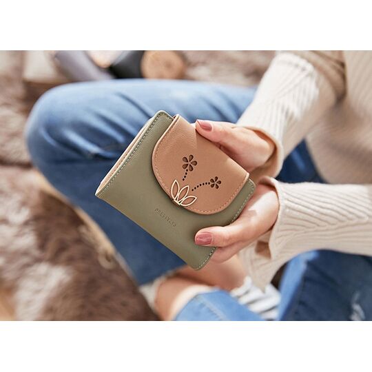 Женский кошелек City Light, зеленый - П0705