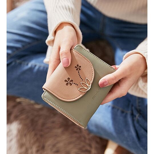 Женский кошелек City Light, зеленый - П0705