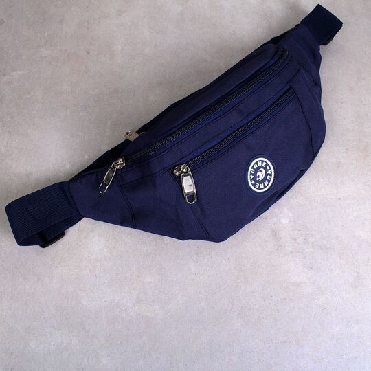 Сумка поясна, бананка синя - П0709