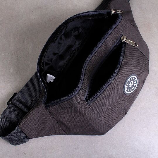 Сумка поясна, бананка сіра - П0711 Сумка поясна, бананка сіра - П0711