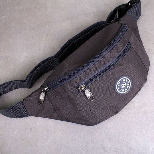 Сумка поясна, бананка сіра - П0711 Сумка поясна, бананка сіра - П0711