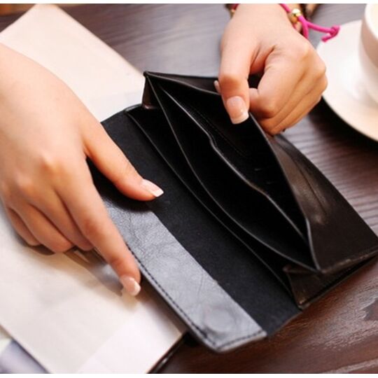 Жіночий гаманець, чорний П0713