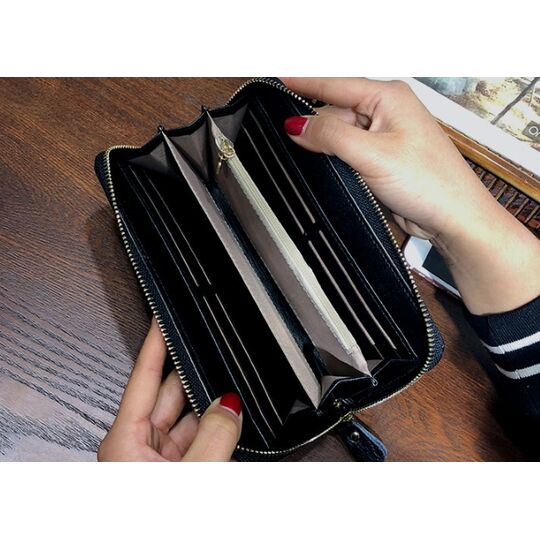 Жіночий гаманець, чорний П0726