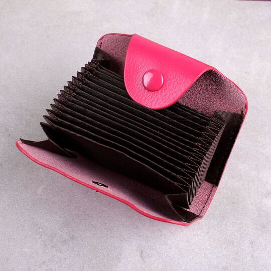 Визитница, розовая П0729