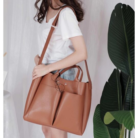 Женская сумка, коричневая П0735