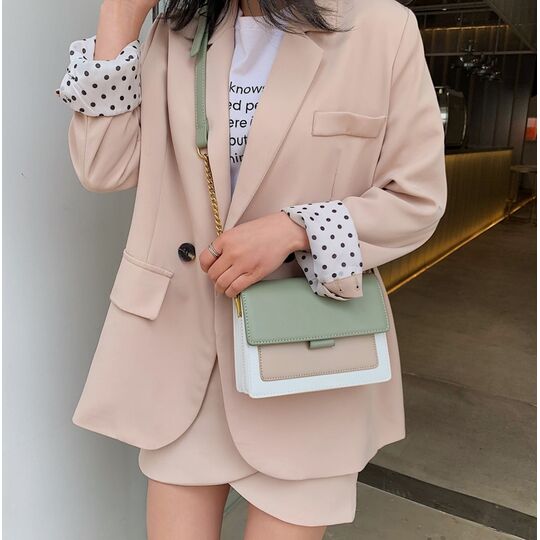 Женская сумка, зеленая П0745