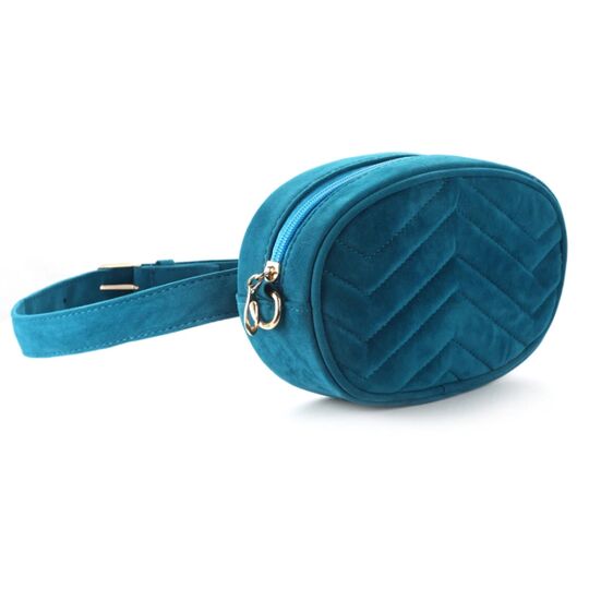 Жіноча поясна сумка, бананка DAUNAVIA, синя П0753