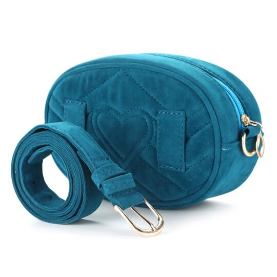 Жіноча поясна сумка, бананка DAUNAVIA, синя П0753