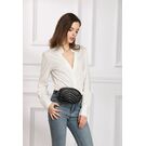 Женская поясная сумка, бананка DAUNAVIA, белая П0756 Женская поясная сумка, бананка DAUNAVIA, белая П0756