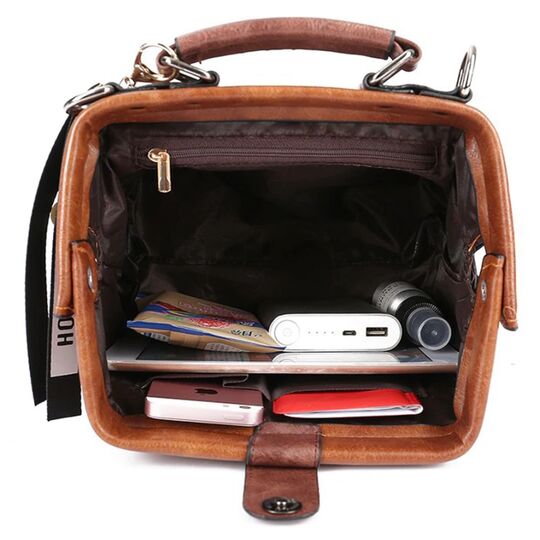 Жіноча сумка, коричнева П0757