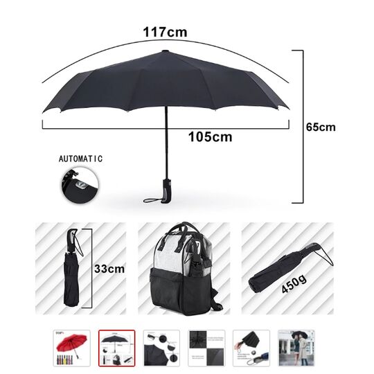 Зонтик красный, П0780