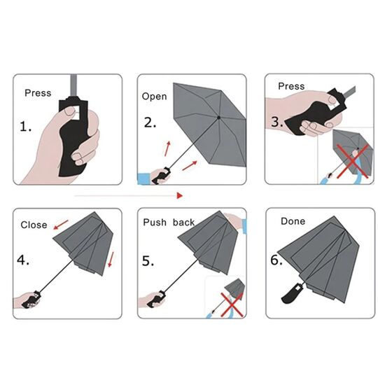 Зонтик черный, П0783