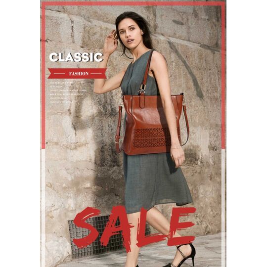 Женская сумка ACELURE, коричневая П0792