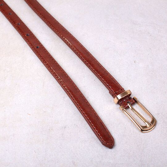 Женский ремень KLV, коричневый П0826 Женский ремень KLV, коричневый П0826