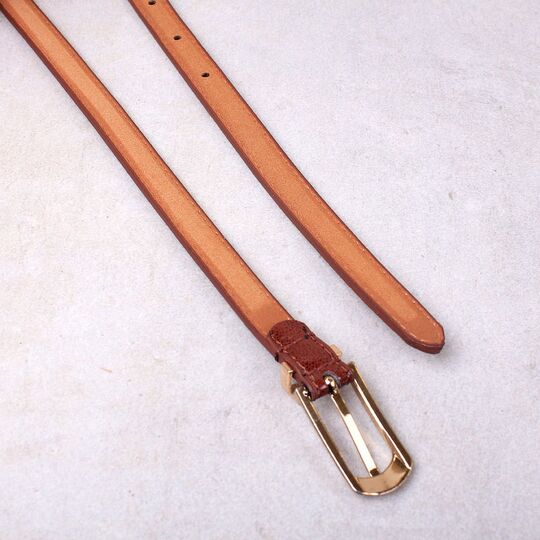 Женский ремень KLV, коричневый П0826 Женский ремень KLV, коричневый П0826