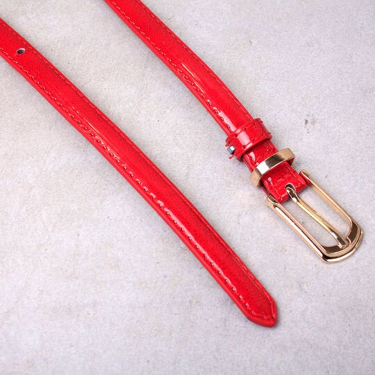 Жіночий ремінь KLV, червоний П0828 Жіночий ремінь KLV, червоний П0828