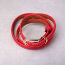 Жіночий ремінь KLV, червоний П0828 Жіночий ремінь KLV, червоний П0828