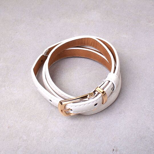 Женский ремень KLV, белый П0829