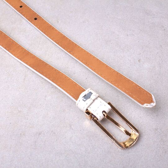 Женский ремень KLV, белый П0829