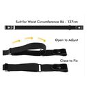 Пояс без пряжки, чорний П0830 Пояс без пряжки, чорний П0830