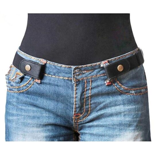 Пояс без пряжки, чорний П0830 Пояс без пряжки, чорний П0830