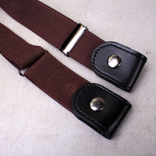 Пояс без пряжки, коричневый П0831